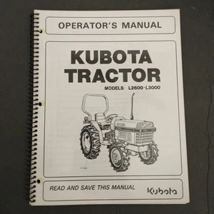 Kubota L2600 L3000 Operator Manual - ORIGINAL OEM - Picture 1 of 2