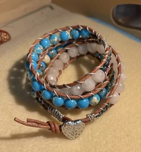 leather wrap bracelet/boho - Picture 1 of 2