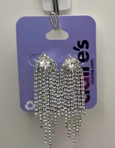 NEW Silver Crystal Earrings from Claire's - Picture 1 of 2