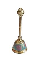 Handmade Brass Meenakari Pooja Table Call Bell Handheld Bell ,Jingle Bell,Ghanti