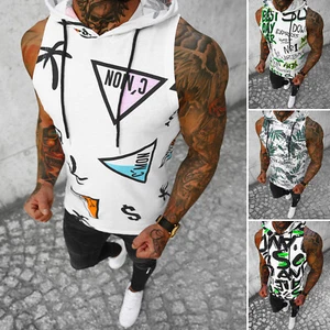 Tanktop T-Shirt Muskelshirt Sport Fitness Motiv Kapuze Herren OZONEE 18781 MIX - Bild 1 von 9