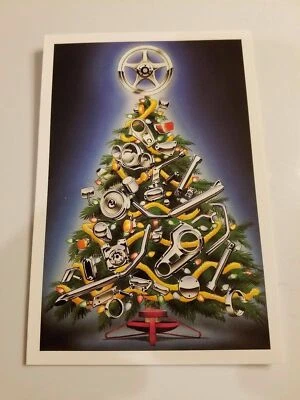 TARJETAS DE NAVIDAD HARLEY DAVIDSON #X437 ÁRBOL DECORADO CON PIEZAS HARLEY (10) Foto 1 de 3