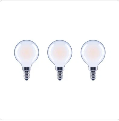 EcoSmart 3-pk 60W G16.5 LED Bulb E12 Candelabra Soft White 2700K Dimmable - Image 1 of 3