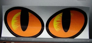 CAT EYES VINYL CAR STICKER DECAL EMBLEM REFLECTIVE COLORS   U.S. SELLER (1 SET) - Picture 1 of 12