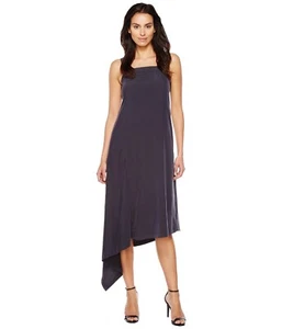 NIC+ZOE Tank Dress Sleeveless High Low Midi Sundress Black Petite Small NEW $148 - Picture 1 of 9