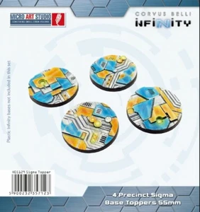 Micro Art Studio Recincts Sigma Base Topper 55 mm Juego Redondo de 4 Toppers MDF - Imagen 1 de 9