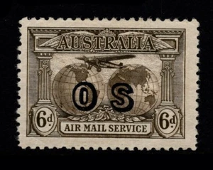 AUSTRALIA 1931 AIR OFICIAL 6d SEPIA, SG 139a, BUEN COMO NUEVO, CAT. 32€ - Imagen 1 de 2