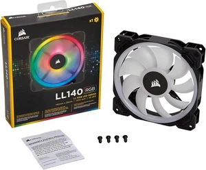 Corsair LL Series LL140 RGB 140mm RGB LED Cooling Fan - Black (CO-9050073-WW) - Photo 1/5