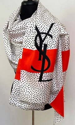 De colección Grande Yves Saint Laurent YSL Mantón de Seda Bufanda Envoltura A412 Foto 1 de 4