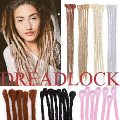 Extensiones de cabello trenzado ganchillo rastas 100 % hechas a mano lana ombre rastas gruesas Foto 1 de 4
