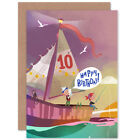 Pirate Map Boys 10th Birthday Card Blank Greeting Card With Envelope