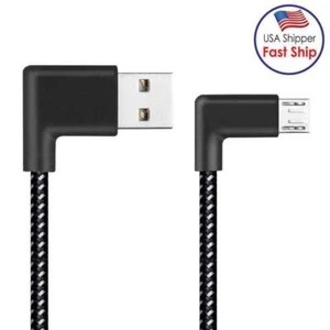 2m Charging Data Sync 90? Elbow Micro USB Cable for Android Cell Phone Tablet - Picture 1 of 1