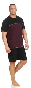 Herren Schiesser Schlafanzug Pyjama Shorty kurz Shorty schwarz  SK1.  - Bild 1 von 4