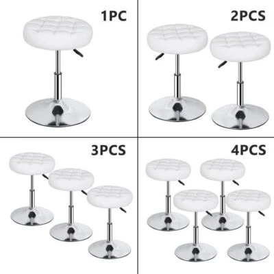 1/2/3/4 PCS Makeup Vanity Stool Adjustable Height Sit Stand Stool 360° Swivel - Image 1 of 2