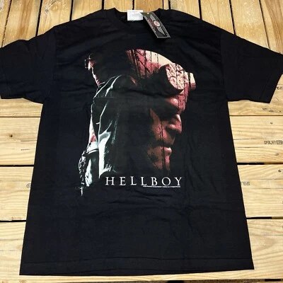 Vtg Y2K New Old Stock Mad Engine Hellboy Black Graphic T-Shirt Men's Size Large - Image 1 of 4