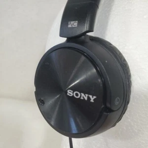 Sony MDR-ZX110NC Noise Canceling Headphones On Ear Black Good Ear Pads Tested - Picture 1 of 11