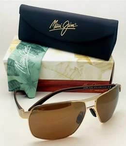 New Polarized MAUI JIM THE BIRD Sunglasses MJ H 835-16 Gold Frames Brown Lenses - Picture 1 of 12
