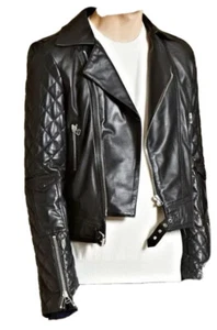 J.W.Anderson Women’s Or Men’s ( Unisex) Leather Biker Jacket Brand New - Picture 1 of 2