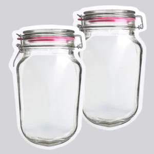 100/500/1000 1oz Canister Jar Designed Stand-Up Food Storage Resealable Zip Bags - Picture 1 of 5