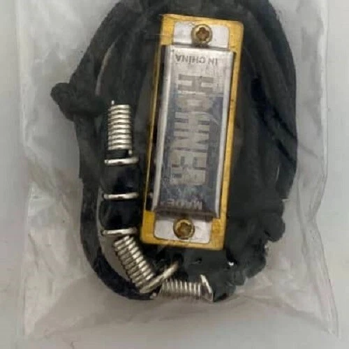 Hohner 38N Mini Harmonica Necklace Chrome with Black Beads Key of C