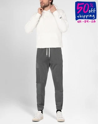 RRP€455 JOHN ELLIOTT Sweat Trousers Size 3 L Grey High Waist Made in USA Foto 1 de 4