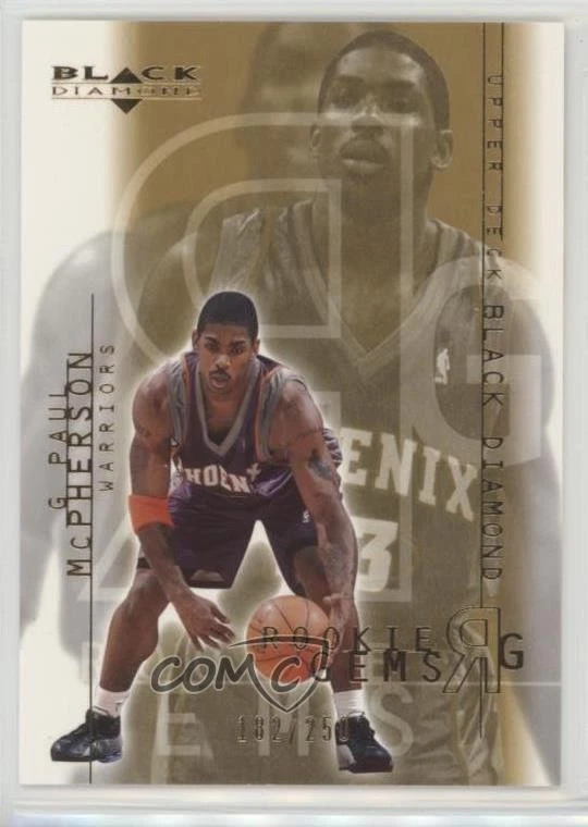 2000-01 Upper Deck Black Diamond Gems Gold /250 Paul McPherson #104 Rookie RC - Image 1 of 2