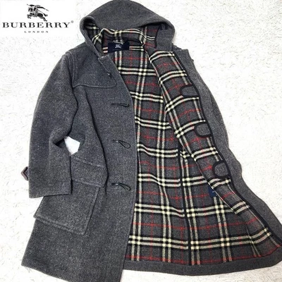 Burberry London Duffle Coat Asian fit L US size M Wool Gray Nova Check Men's - Image 1 of 4