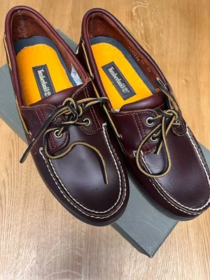Timberland Boat Shoes Men’s Size 10 W Burgundy Leather TB025077 Made in DR - Image 1 of 4