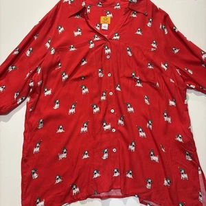 Ruby Road Women’s Size 1X  3/4 Sleeve  Christmas Pug Shirt- NWT - Picture 1 of 7