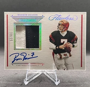 2021 Panini #DPA-BES Boomer Esiason Distinguished Patch Auto Silver #/15-Bengals - Picture 1 of 2