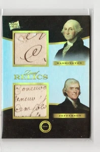 2024 Pieces of the Past 1700's George Washington Thomas Jefferson DUAL RELIC - Picture 1 of 1