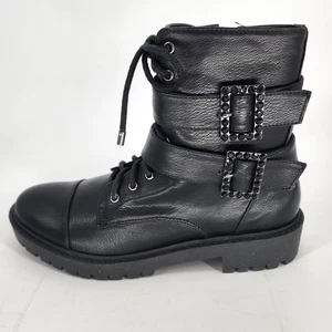 Jessica Simpson Kerina Black Fashion Combat Boots Size 7M - Picture 1 of 14