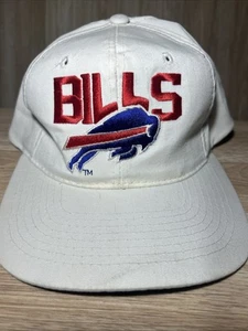 Vintage Buffalo Bills New Era modello Pro SnapBack bianco taglia unica - Foto 1 di 6