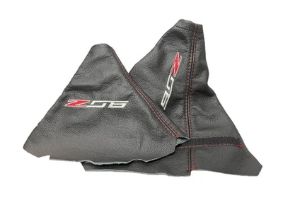 Juego de bota de freno de estacionamiento de cambio para Corvette C5 Z06 2001 2002 2003 2004 bordada Foto 1 de 4