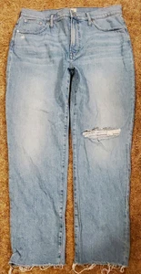 Madewell The Perfect Vintage Jeans Size 32 Tall Hi Rise Straight Distressed NWOT - Picture 1 of 7