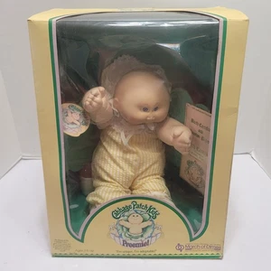 Bambola vintage anni 80 Cabbage Patch Girl PREEMIE occhi blu March Of Dimes - Foto 1 di 12