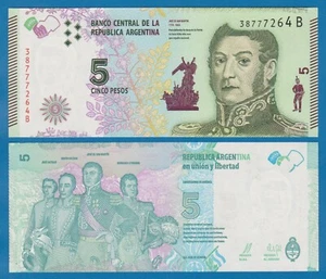 Argentina 5 Pesos P 359 2015 UNC Serie "B" - Picture 1 of 1