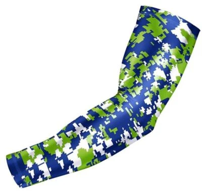 POWER ENERGY SPORTS Boys Football Baseball Compression Arm Sleeve Green Blue Seahawks Digital Camo