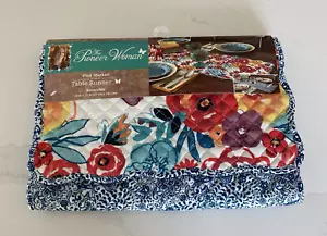Pioneer Woman FLEA MARKET Quilted Reversible Table Runner 14 x 72 NEW colorful - Picture 1 of 14