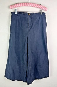 Good Luck Gem dunkelblau weites Bein Cropped Culotte Hose leicht Gr. S - Bild 1 von 6