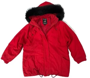 Bromley Sport Red Womens S DuPont Thermoloft Jacket Fur Hood Lining - Picture 1 of 8