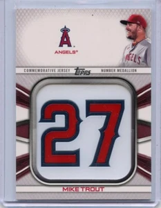 2022 Topps Commemorative Player Jersey Number Medallions #JNMMT Mike Trout - Picture 1 of 1