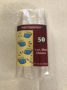 PARTY ESSENTIALS SHOT GLASSES 1oz CLEAR 50 Ct. - Picture 1 of 3