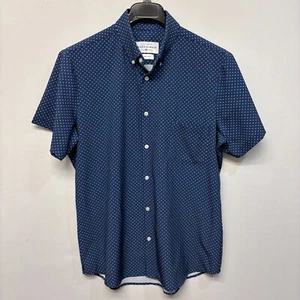 Mizzen + Main Men Short Sleeve Shirt Top Size XL X-Large Trim Fit Blue D004 -3 - Picture 1 of 13
