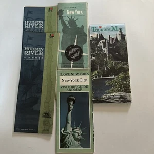 NYC vintage maps lot Q=5 Visitors Guide Tourist Map 1957 1980 2001 - Picture 1 of 10