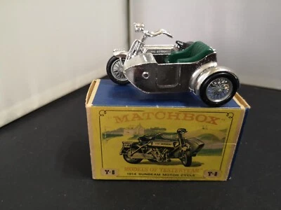 B269-MODELS OF YESTERYEAR Y-8-B 1914 SUNBEAM MOTORCYCLE AND SIDECAR WITH BOX - Image 1 of 4