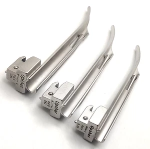 3 Pcs Upsher Miller 2 Laryngoscope Blade Anesthesia Intubation Stainless Steel - Picture 1 of 1