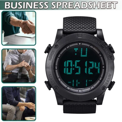 Men Waterproof Digital Sports Watch Military Tactical LED Backlight Wristwatch - Image 1 of 4