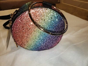   SASHA NEW YORK GLITZER RAINBOW ROUND CROSSBAG/Geldbörse. Damen  - Bild 1 von 5