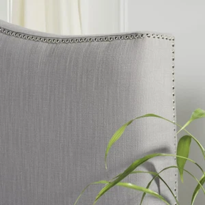 SAFAVIEH Jeneve Winged Headboard | Artic Grey | Queen | - Picture 1 of 2